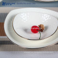 Platos y platos de la vajilla de China del hueso de cerámica blanca pura pura caliente de la venta